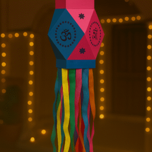 Lantern Kit / Aakash Butti - Blue & Pink