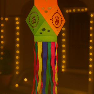 Lantern Kit / Aakash Butti - Orange & Green