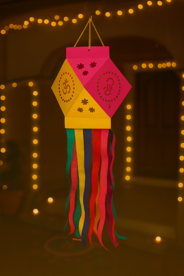 Lantern Kit / Aakash Butti - Pink & Yellow
